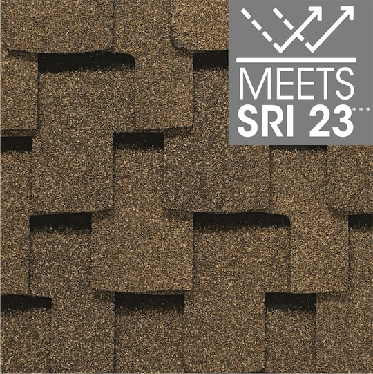 Grand Sequoia RS Sandalwood roof shingle swatch, meets SRI 23