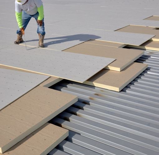 cover boards over a metal roof deck