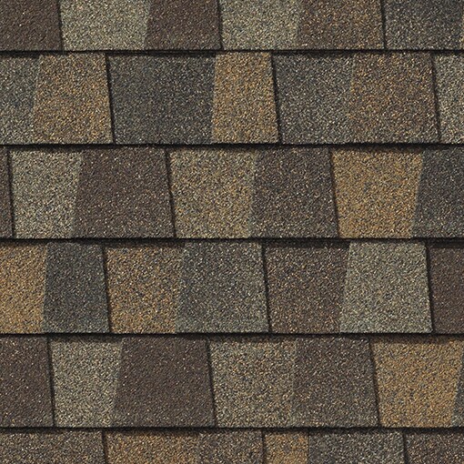 Swatch of GAF shingle color American Copper that is available exclusively through DaBella