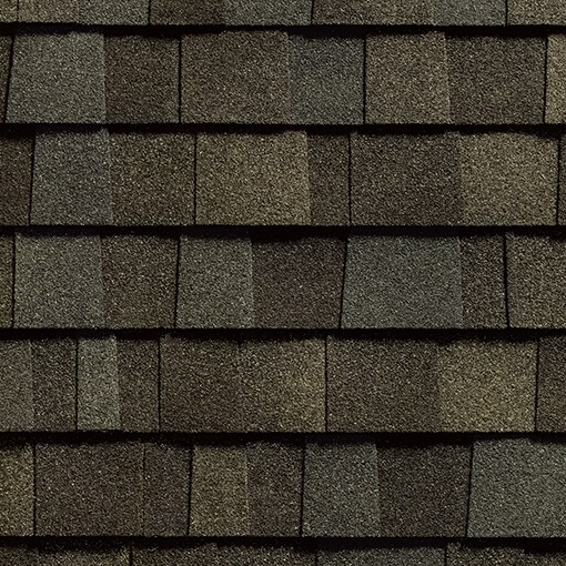 Swatch of GAF shingle color Meadow Brown that is available exclusively through DaBella