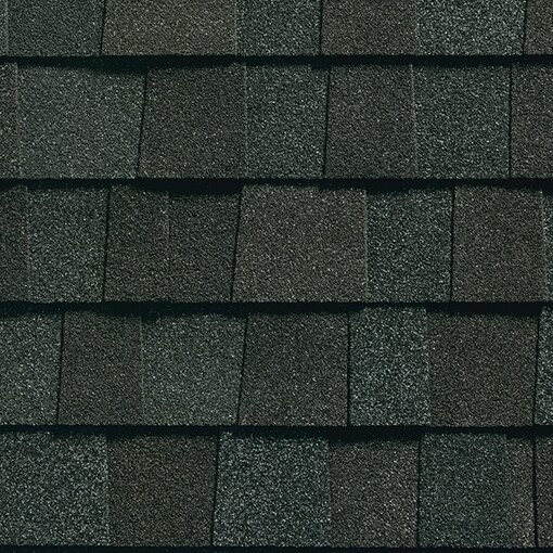 Swatch of GAF shingle color Metalmark Grey that is available exclusively through DaBella