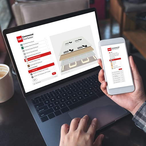 Assemble your own virtual commercial roof, get relevant product documents, and connect with a regional design specialist.