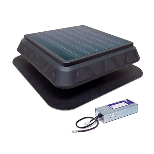 Master Flow™ GreenMachine™ High‑Power Solar Roof Vent - Dual‑Powered Model