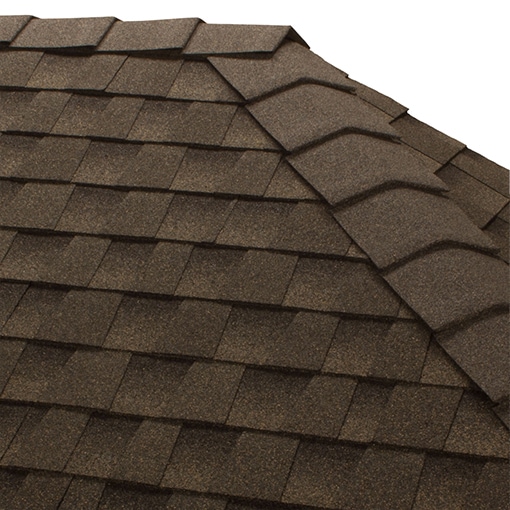 GAF TimberCrest ridge cap shingles