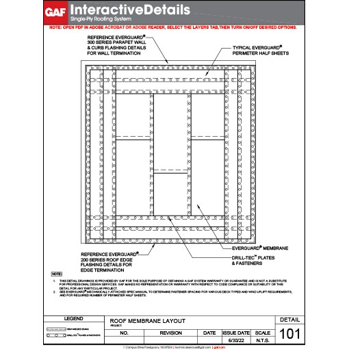 101 single-ply assembly sample