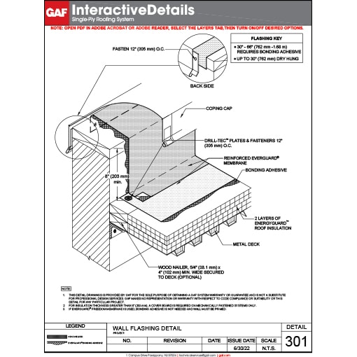 301 wall flashing sample