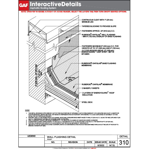 310 wall flashing sample