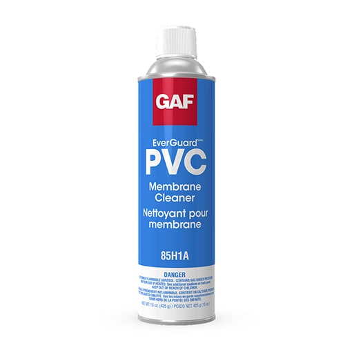 An aerosol can of EverGuard PVC Membrane Cleaner