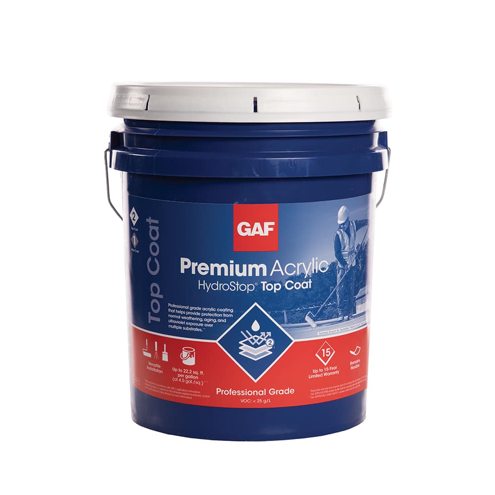 Hydrostop Elastomeric Roof Coating System GAF