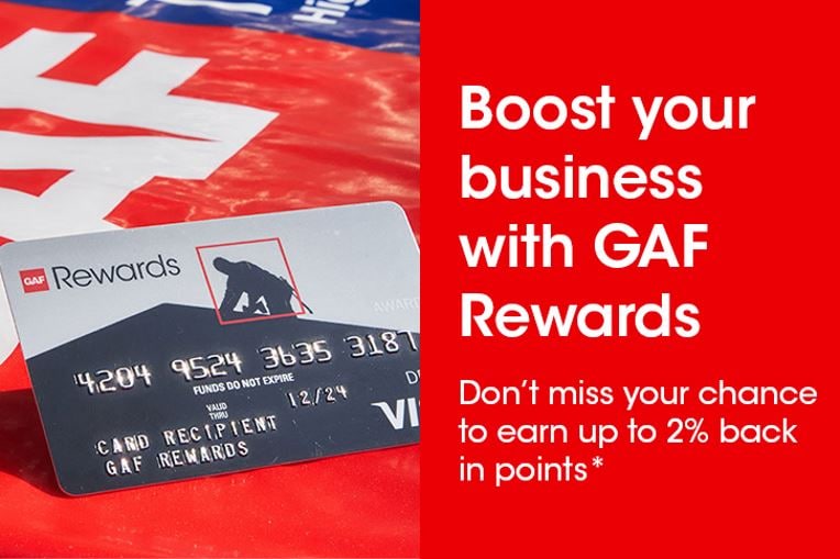 Earn 2% back in GAF Rewards Points