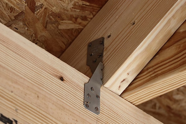 A close-up of a hurricane strap