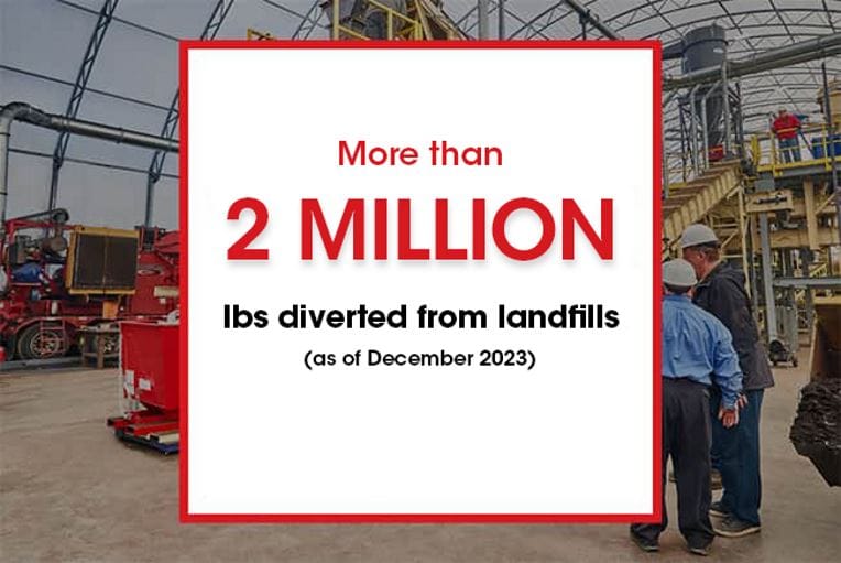 More than 2 millions lbs diverted from landfills