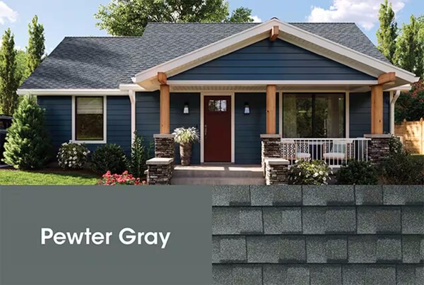 GAF contractor outside customer home.