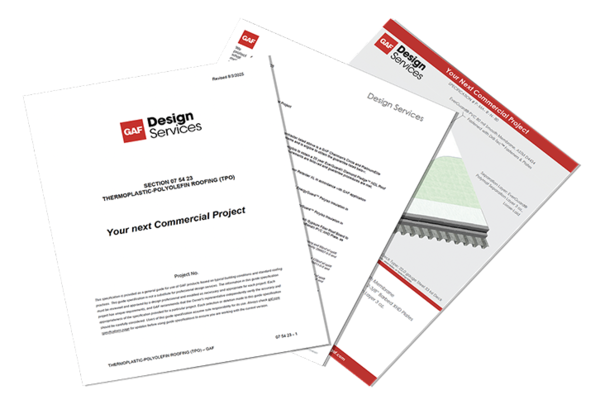 A flat lay rendering of sample assembly letters provided by the Design Services team.