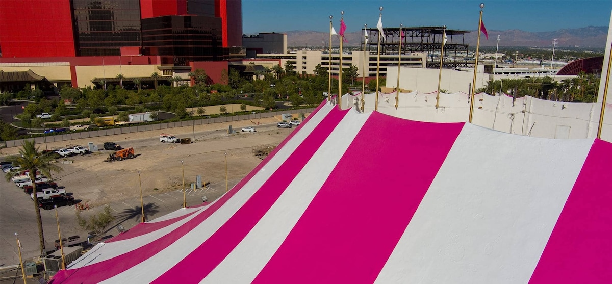 Circus Circus roof stripes revitalized by GAF
