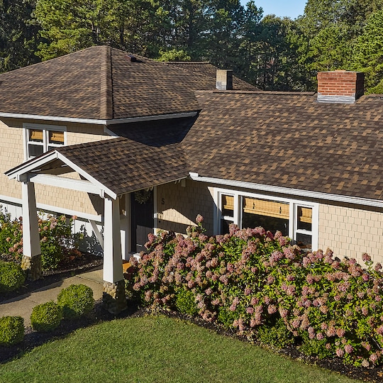 Closeup product image of GAF's NEW Timberline HDZ®  Shingles in Midnight Mesa