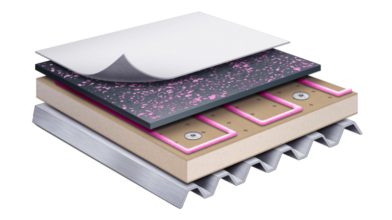 Components of the Impact-resistant TPO adhered roofing system by GAF using adhesives