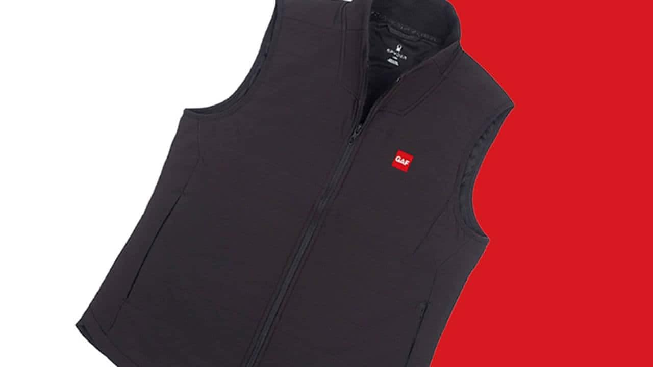 Black vest with red GAF logo