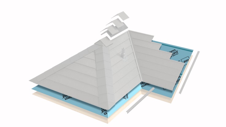 Roof deck protection layer in the GAF metal roofing system