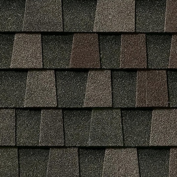 Closeup product image of GAF's NEW Timberline HDZ®  Shingles in Midnight Mesa 