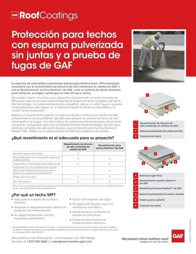 GAF Spray Foam Systems Sell Sheet Spanish - COMCO317S
