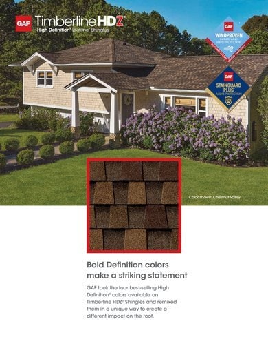 Timberline HDZ Bold Sell Sheet - RESTZ167
