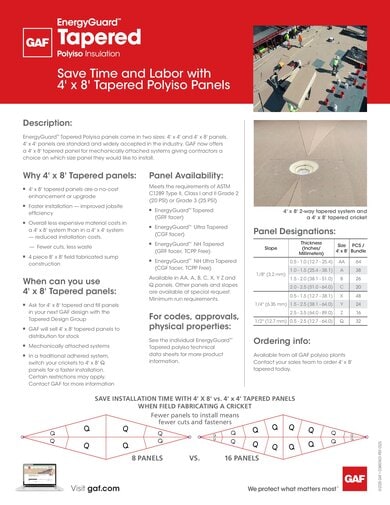 Time and Labor-Savings with 4' x 8' Tapered Polyiso Panels - COMGT401