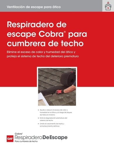 Cobra Exhaust Vent for Roof Ridge Data Sheet SPANISH - RESCB137S