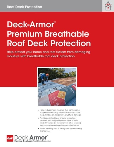 Deck-Armor Premium Breathable Roof Deck Protection Sell Sheet - RESUL164
