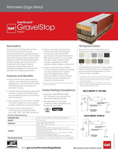 EverGuard Gravel Stop Data Sheet - COMGN745