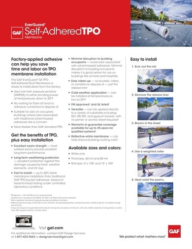 EverGuard SA TPO Self-Adhered Membrane Data Sheet - COMEG830