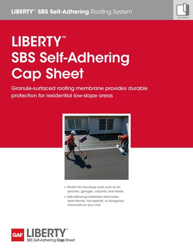 LIBERTY SBS Self-Adhering Cap Sheet Sell Sheet - RESLB117