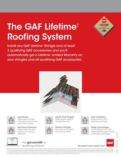 Lifetime Roofing System Sell Sheet - RESGN409