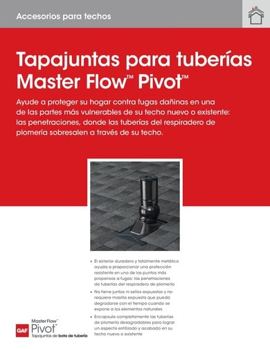Master Flow Pivot Pipe Boot Flashing Sell Sheet SPANISH - RESMF335S