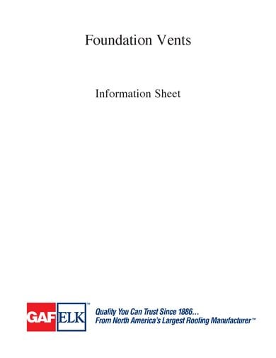 Master Flow Safety Caps for Chimneys Foundation Vents Information Sheet