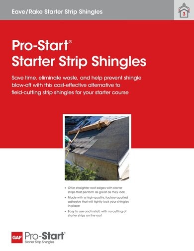 Pro-Start Starter Strip Shingles Sell Sheet - RESGN546
