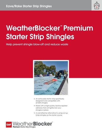 WeatherBlocker Premium Starter Strip Shingles Sell Sheet - RESGN544
