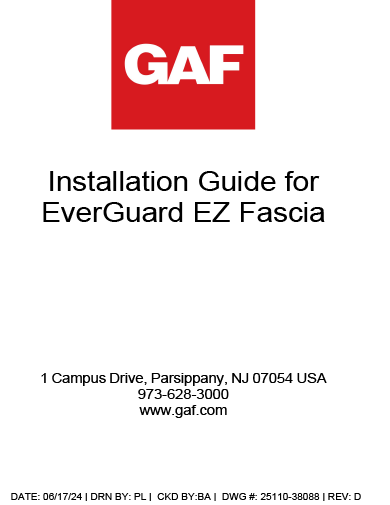 GAF EverGuard EZ Fascia Installation Guide 25110-38088