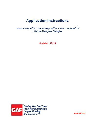 Grand Sequoia and Grand Sequoia IR Installation Instructions