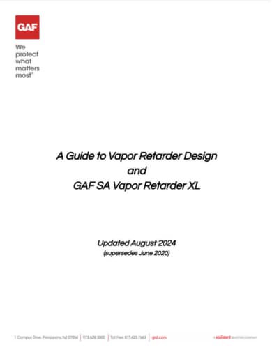 A Guide to Vapor Retarder Design In Low-slope Roof Systems