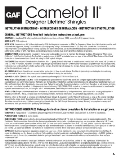 Camelot II Installation Instructions