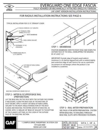 EverGuard One Edge Fascia Lap Joint Installation Instructions