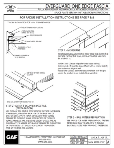 EverGuard One Edge Fascia Splice Plate Installation Instructions
