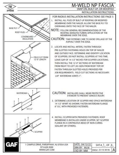 M-Weld NP Fascia Installation Instructions