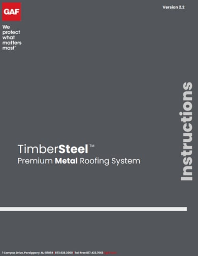 Timbersteel Installation Instructions