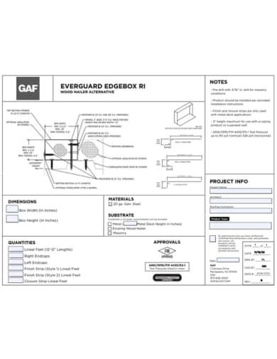 EverGuard EdgeBox RI Order Specs