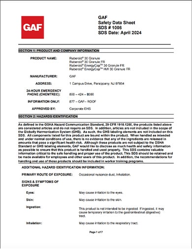 Ruberoid® 30 SDS - 1006