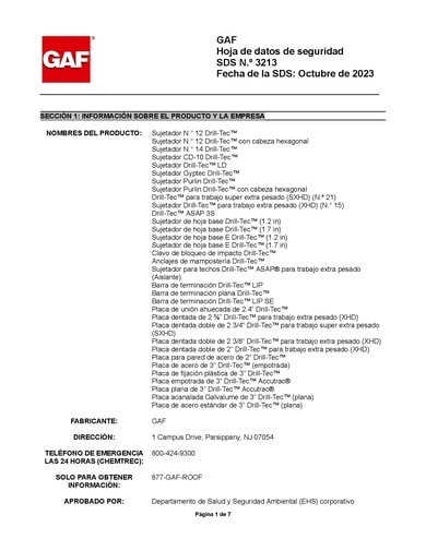 Drill-Tec Fasteners and Termination Bars SDS SPANISH - 3213