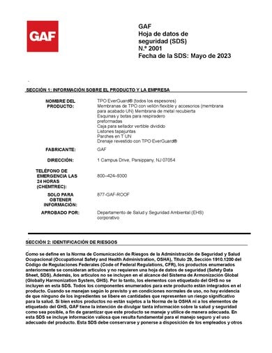 TPO EverGuard SDS SPANISH - 2001