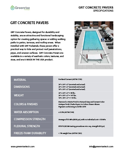 GRT Concrete Pavers Spec